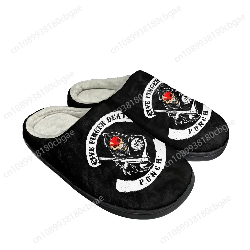 

Hot Five Finger Death Punch Cotton Custom Slippers Mens Womens Sandals Plush Casual Keep Warm Shoes Thermal Comfortable Slipper