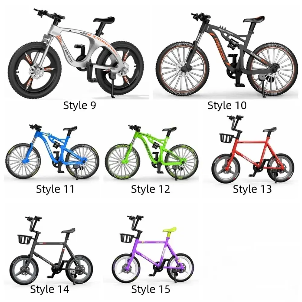 Mini modelo de bicicleta em escala 1:8, simulação de corrida, metal, brinquedo de mountain bike, ornamento em miniatura, estrada, bmx, coleção de modelo de bicicleta