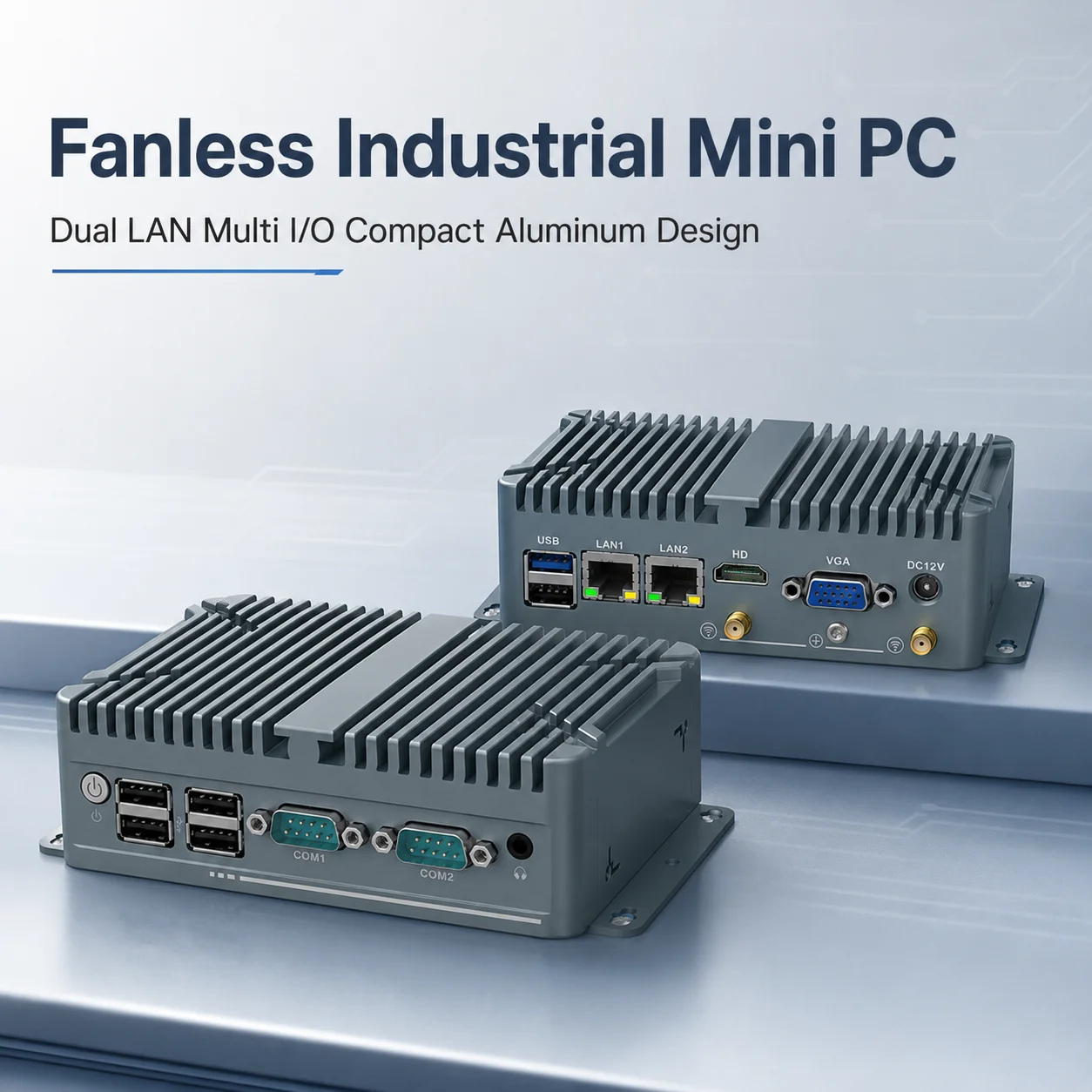 Fanless Embedded  Celeron J6412 N100 Core I3 4005U Dual LAN 4G WiFi HD VGA 2COM MSATA SATA Rugged Edge Industrial Computer