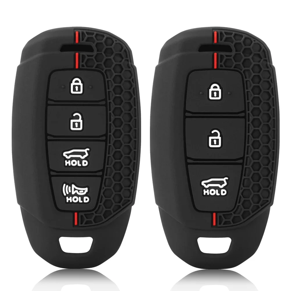 غطاء حافظة مفاتيح السيارة من السيليكون لسيارة Hyundai I30 Ix35 KONA Encino Solaris Azera Grandeur Ig Accent Santa Fe Palisade