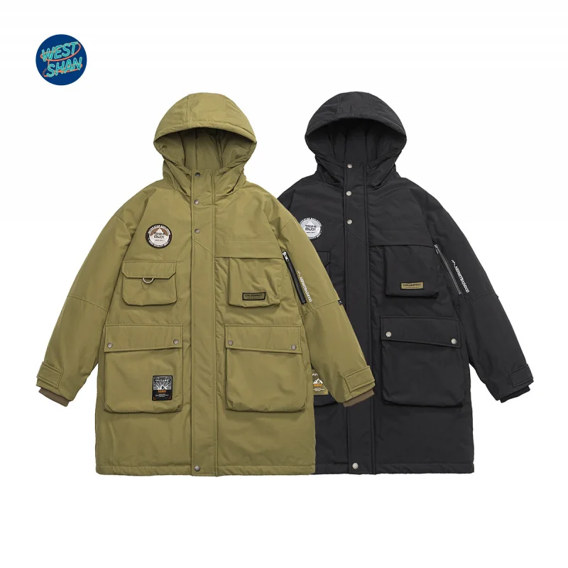 

WESTSHAN Premium Quality EU US Size Luxury Active Outdoor Street Wear Winter Warm 90 Duck Down Long Jacket Coat
