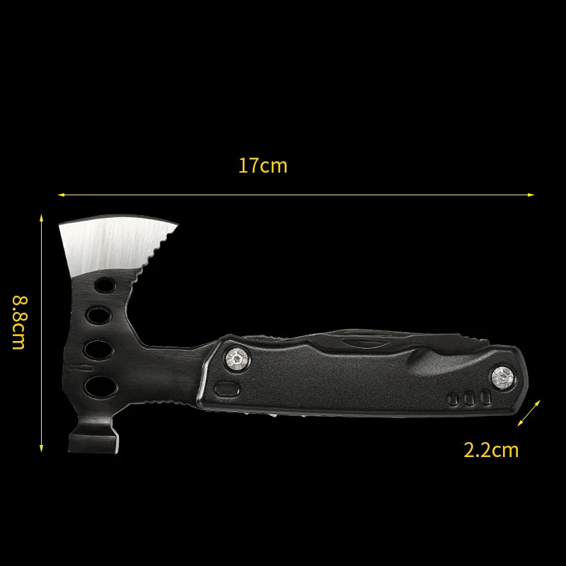 Outdoor Portable EDC Multifunctional Tactical Axe Folding Pliers Car Emergency Window Breaking Survival Tool