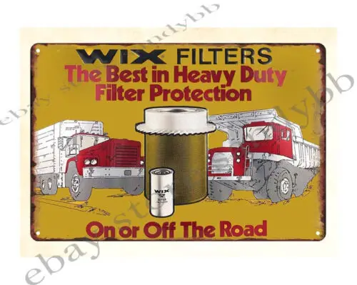 1 pcs,WIX OIL FILTERS on or off the road metal tin sign plaque metal advertising wall