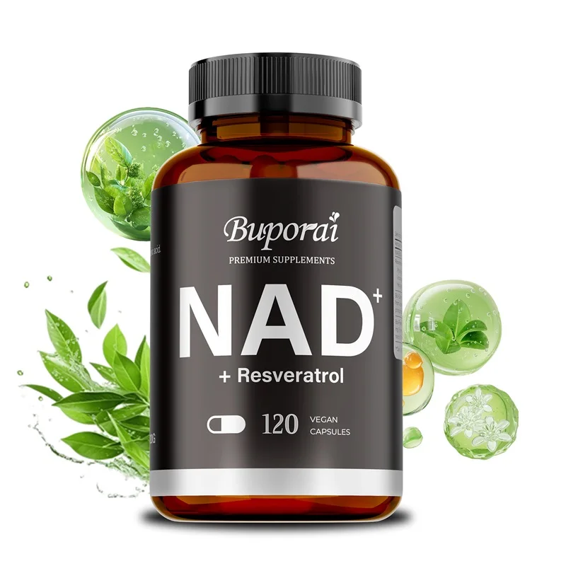 

NAD+ Supplements - With Resveratrol, Support Cellular Health, Stamina & Healthy Aging, Promotes Blood Circulation