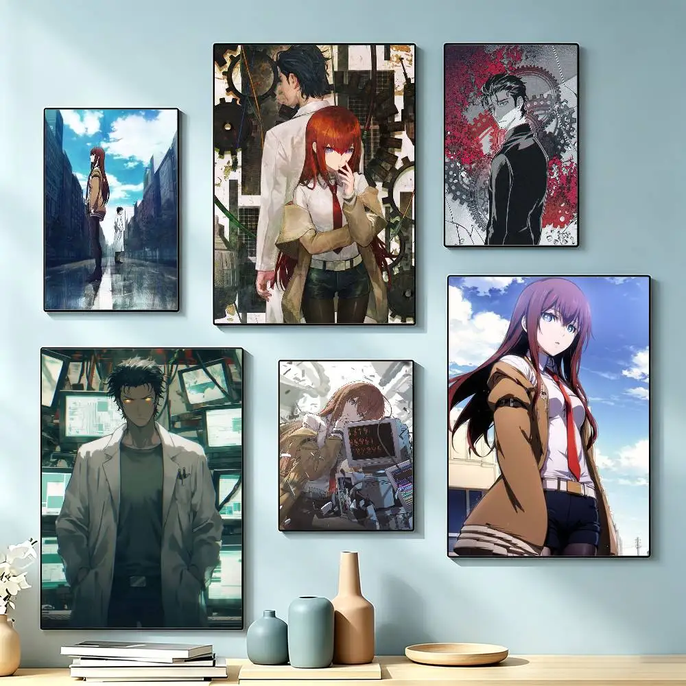 Steins G-Gate Anime Poster High Quality Dorm Living Room Aesthetic Wall Decoration Painting Stickers Gift