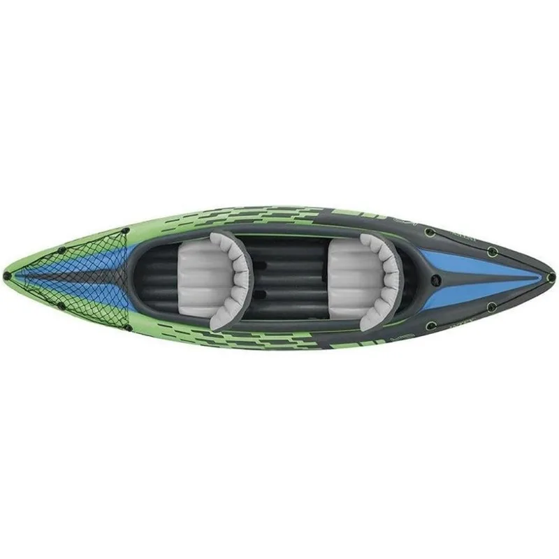 INTEX Challenger-Serie de Kayak inflable, incluye paletas de Kayak de lujo de 86 pulgadas y Bomba de alto rendimiento, PVC superfuerte, madeja extraíble