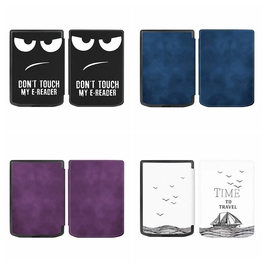 7.8inch e-Reader Case Auto Wake Sleep Ultra Slim Filio Cover Soft Shockproof Protective Shell for PocketBook InkPad 4/Color 2/3