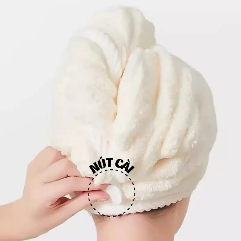 1 Stück Verdickte und Super Saugfähige Haartrockenmütze zum Haare Trocknen, Schnelltrocknende Mütze, Haartrockentuch für Frauen – Detail 8
