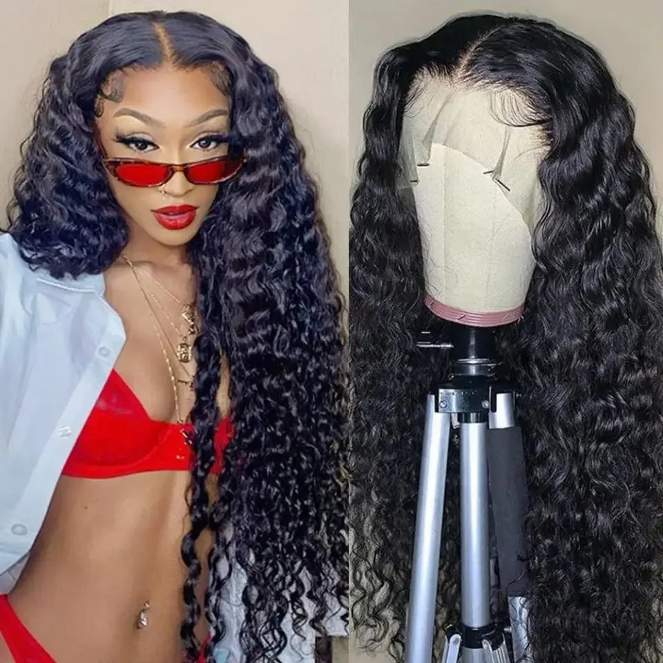 

30 Inch Deep Wave Lace Front Wig HD Transparent 13x4 13x6 Lace Frontal Human Hair Wigs 4x4 Lace Wigs Remy Deep Curly For Women