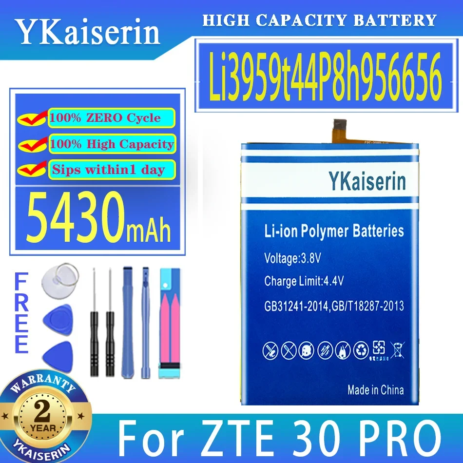 

YKaiserin Battery Li3959t44P8h956656 5430mAh For ZTE 30 Pro 30Pro/S30SE 8030N Bateria