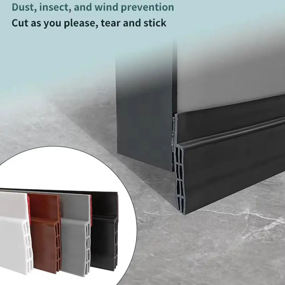 1m Self-adhesive Door Bottom Seal Strip For Under Door Gaps, Weather Stripping For Interior Insect And Windproof O8l7