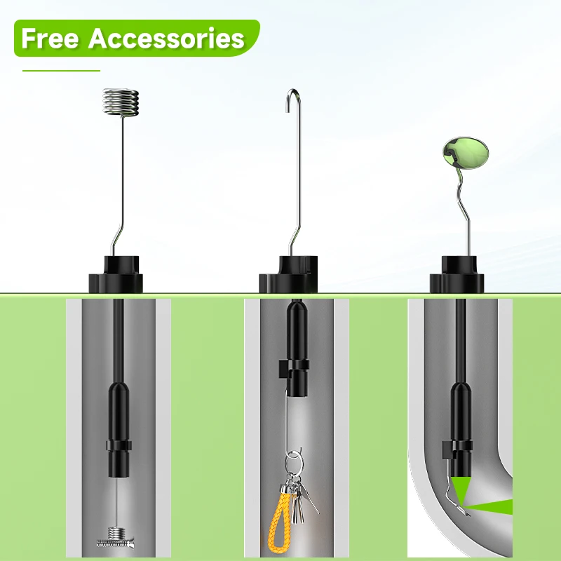 شاشة 2.8 بوصة منظار صناعي محمول باليد 1080P IP67 مقاوم للماء Borescope 8 مللي متر كاميرا فحص لكابل خط الأنابيب الصلبة #6