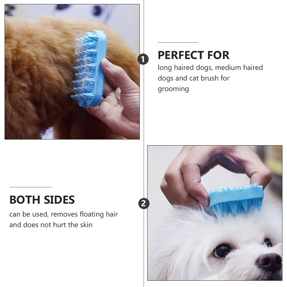 Soft Silicone Cleaning Tool Hair Remover Hollow Cleaner Brush Massage Comb for Cleaning Tool Dog Cat