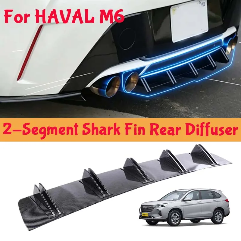 For HAVAL M6 Shark Fin Rear Diffuser Split Chassis Spoiler Auto Aerodynamic Parts Aerodynamic Modification