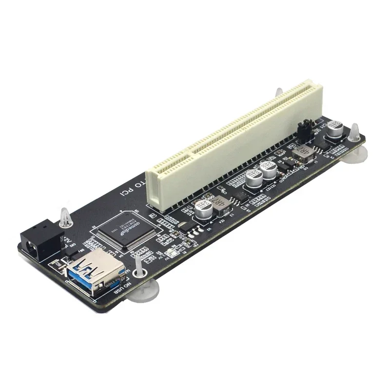 PCIE PCI-E PCI Express X1 ไปยัง PCI Riser Card รถบัสประสิทธิภาพสูงอะแดปเตอร์แปลงสาย USB 3.0 สําหรับเดสก์ท็อป PC ASM1083 ชิป