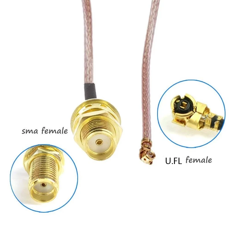 

U.FL to SMA pigtail female 15CM U.FL connector antenna RF-SMA Coax adapter WIFI GSM GPS RG178 cable for SIM7100E/MC7455/MC7430
