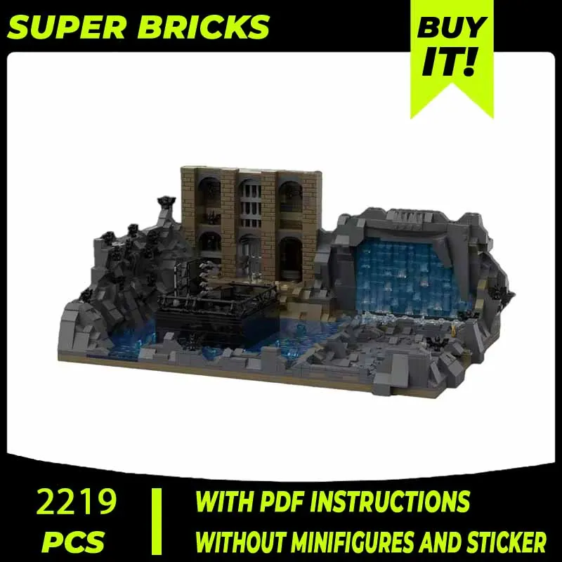 Popular Hero Movie YcMoc Building Blocks Batcave Scene Model Technology Bricks DIY Assembly Dark Knight Toys For Kids