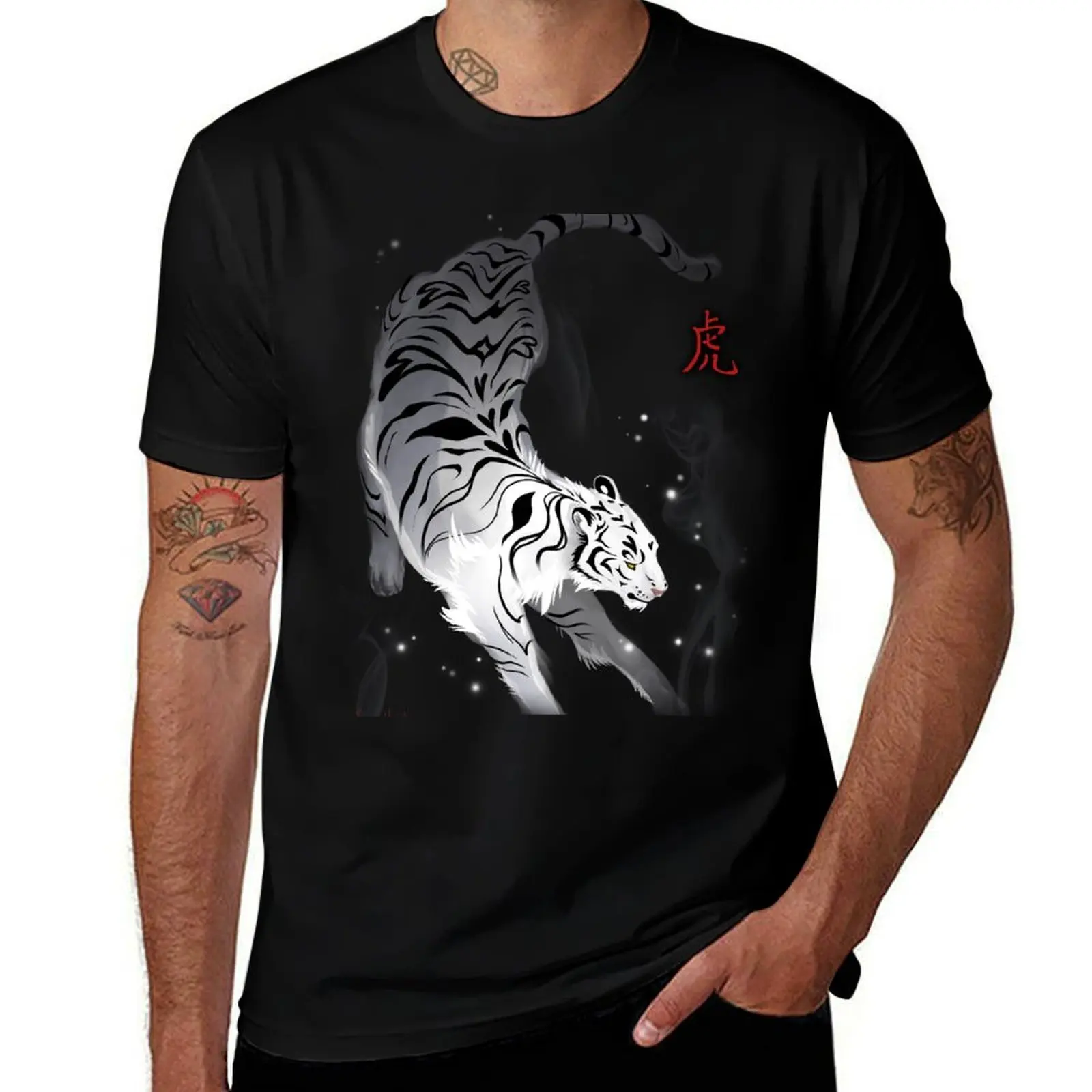 

Candle Flies Tiger T-Shirt funny t shirts cotton man t shirts high quality luxury brand T-Shirt