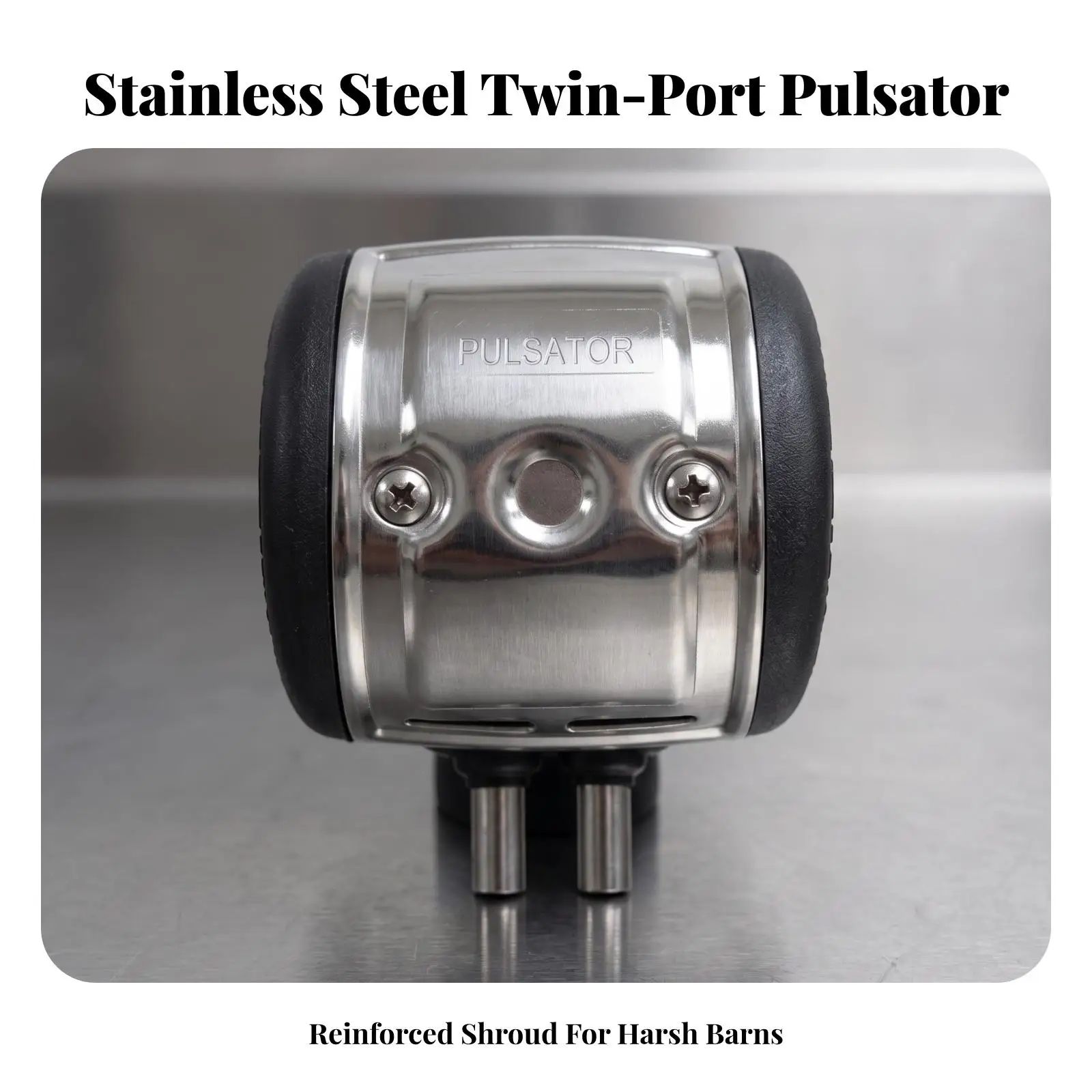 Heavy Duty Milking Machine Pulsator L80 Steel 2 Port Replacement Part for Dairy Livestock Equipment