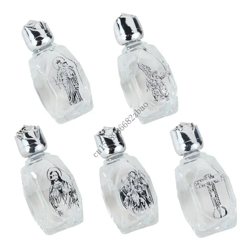

H7ea pack 6 из тисненого стекла Священная контейнер для бутылки с контейнерами для воды крещения Церковь Использование