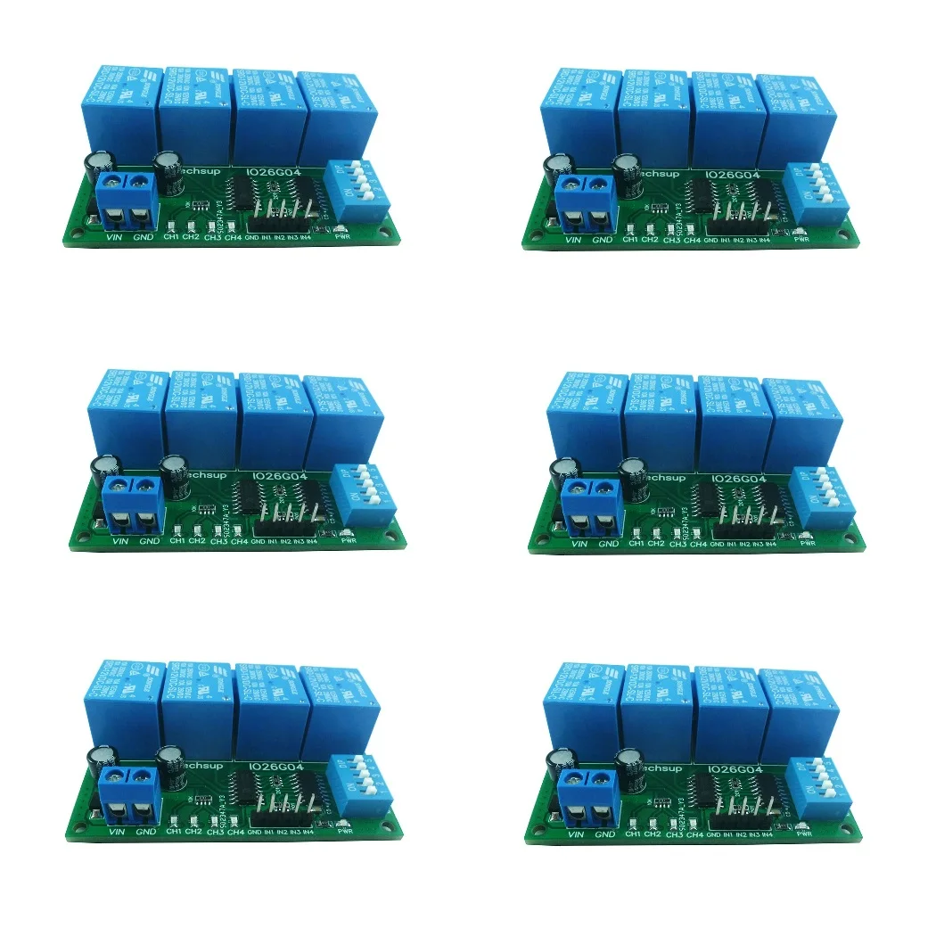 6pcs 4ch Multifunction Delay Relay Module for Car Delay Power off Audio Device Power up Aequence IO26G04