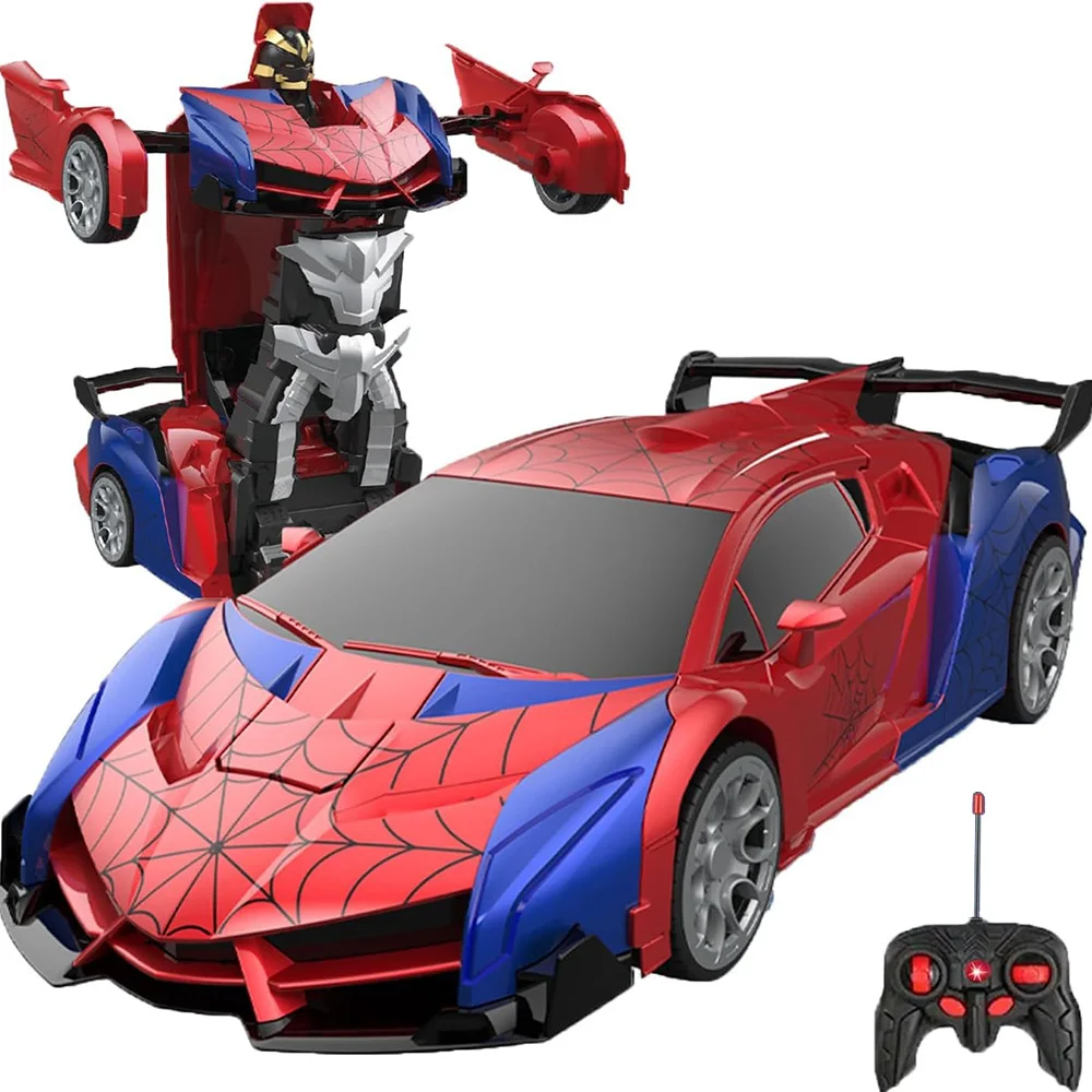 Coche Robot araña Deformable de 2,4 GHz, juguete acrobático con Control remoto y luces LED, batería recargable, regalo para niños y niñas