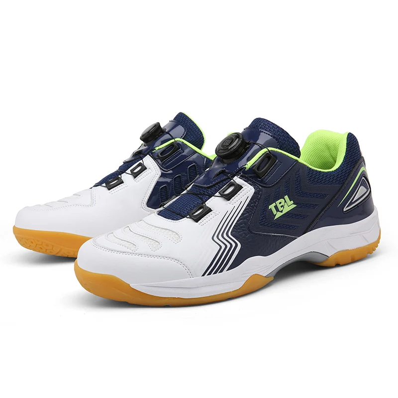 Rotating Button Table Tennis Shoes Beef Tendon Sole Non-slip Sports Shoes Lightweight Tennis Shoes Men's Women's Badminton Shoe