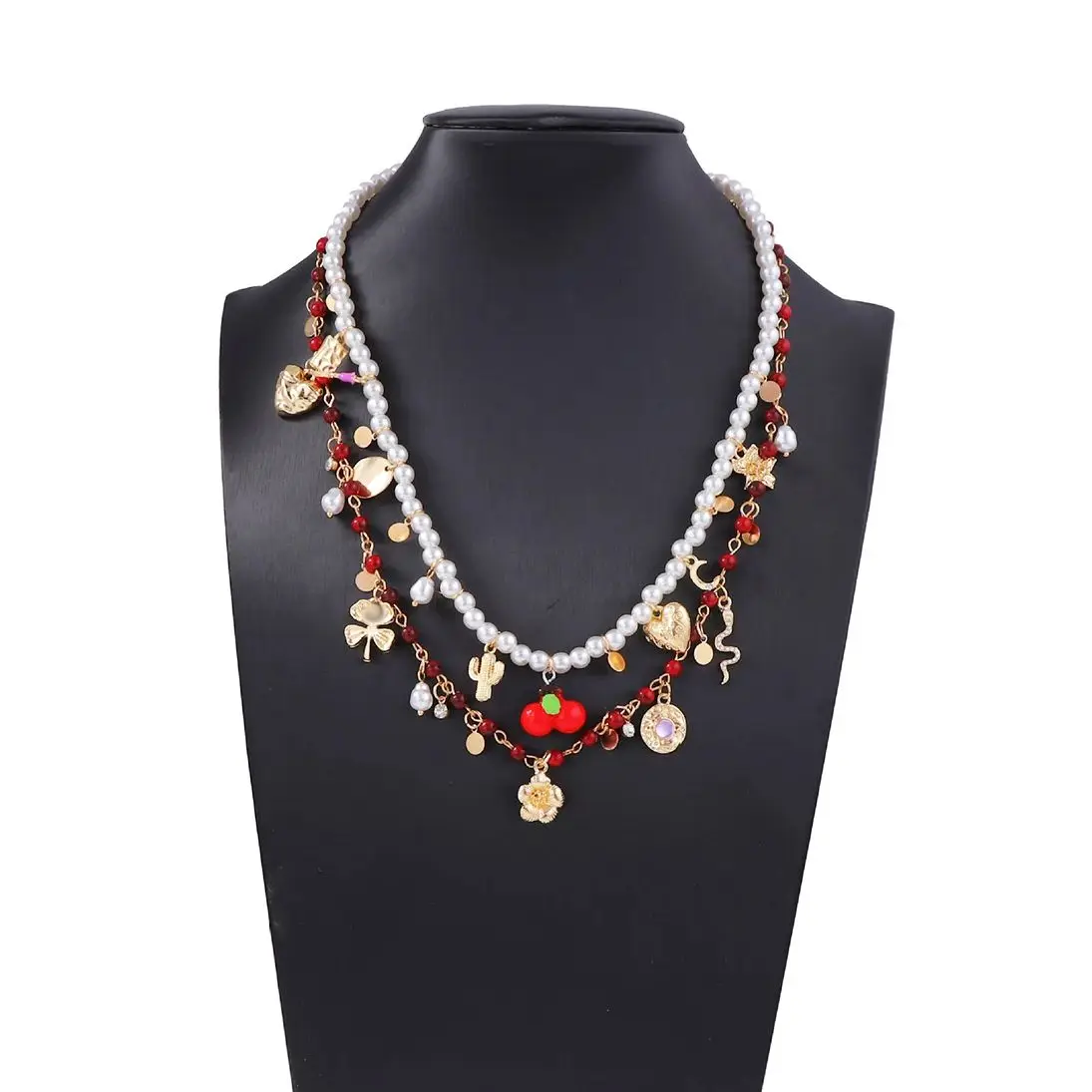 

2025 ZAA Vintage Imitation Pearls Choker Necklaces for Women Irregular Metal Charm Necklace Jewelry Gifts