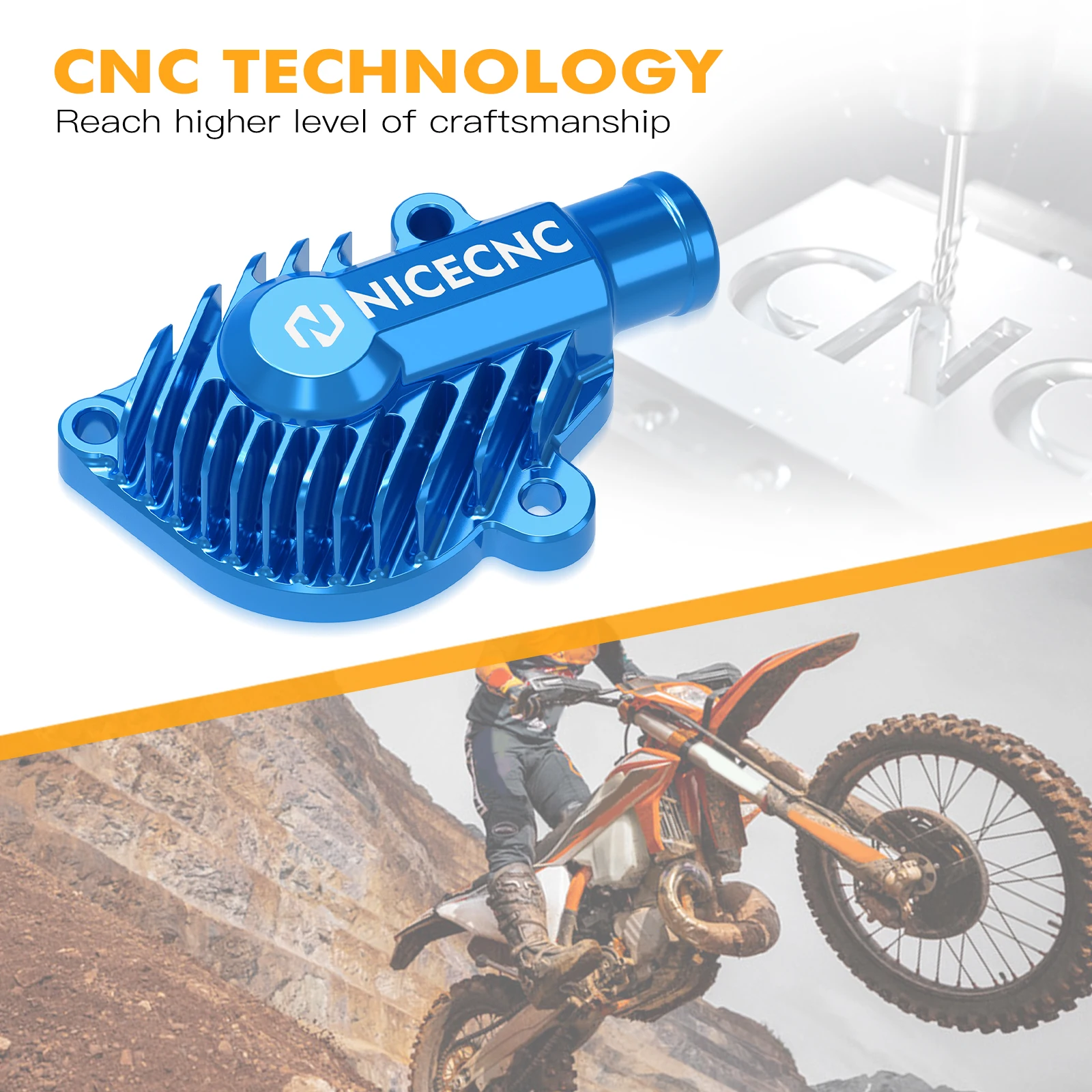 NICECNC ل Husqvarna 2024 2025 TE 300 TE 250 غطاء مضخة المياه الحرس TX300 TC 125 250 2023-2025 ل KTM EXC 300 ل GasGas EC300 #5