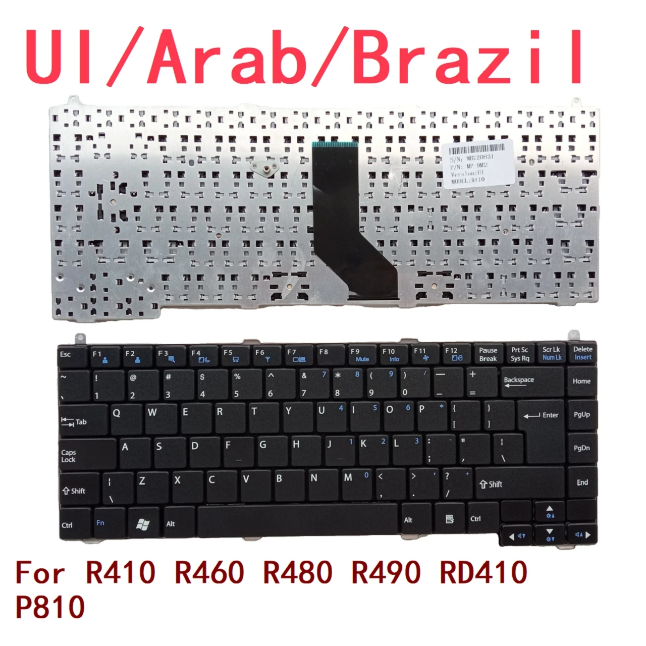 LG 노트북 PC 교체용 키보드, 새로운 UI, 아랍, 브라질, R410, R460, R480, R490, RD410, P810