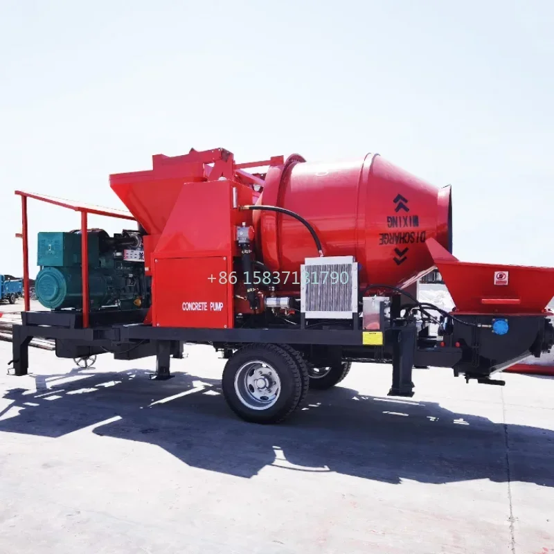 

China Concrete Pump Stationary Machine Building Construction Concrete Pump with Mixer Diesel Concrete Pump Machine Manufacturer
