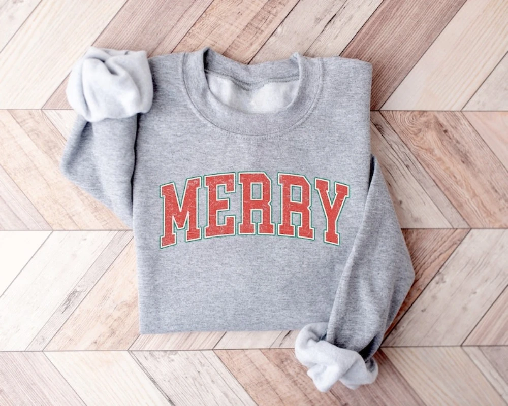 

Merry Christmas Sweater Christmas Shirt for Women Christmas Crewneck Jumper Holiday Sweater Hoodies Women Clothing New Style