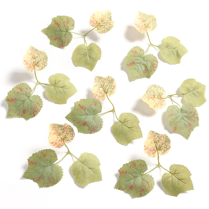 10/30/50Pcs Silk Artificial Plant Leaf Home Decor Garden Garland Wedding Decoration Supplies Fake Leaves DIY Bride Crafts Wreath