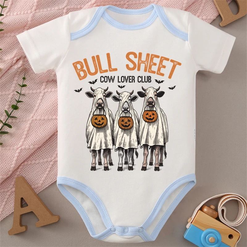 

MINISO Ghost Baby 100% Cotton Cloths Happy Halloween Jumpsuit Onesie Soft Bodysuit for 0-12 Months Newborn Best Gift for Baby