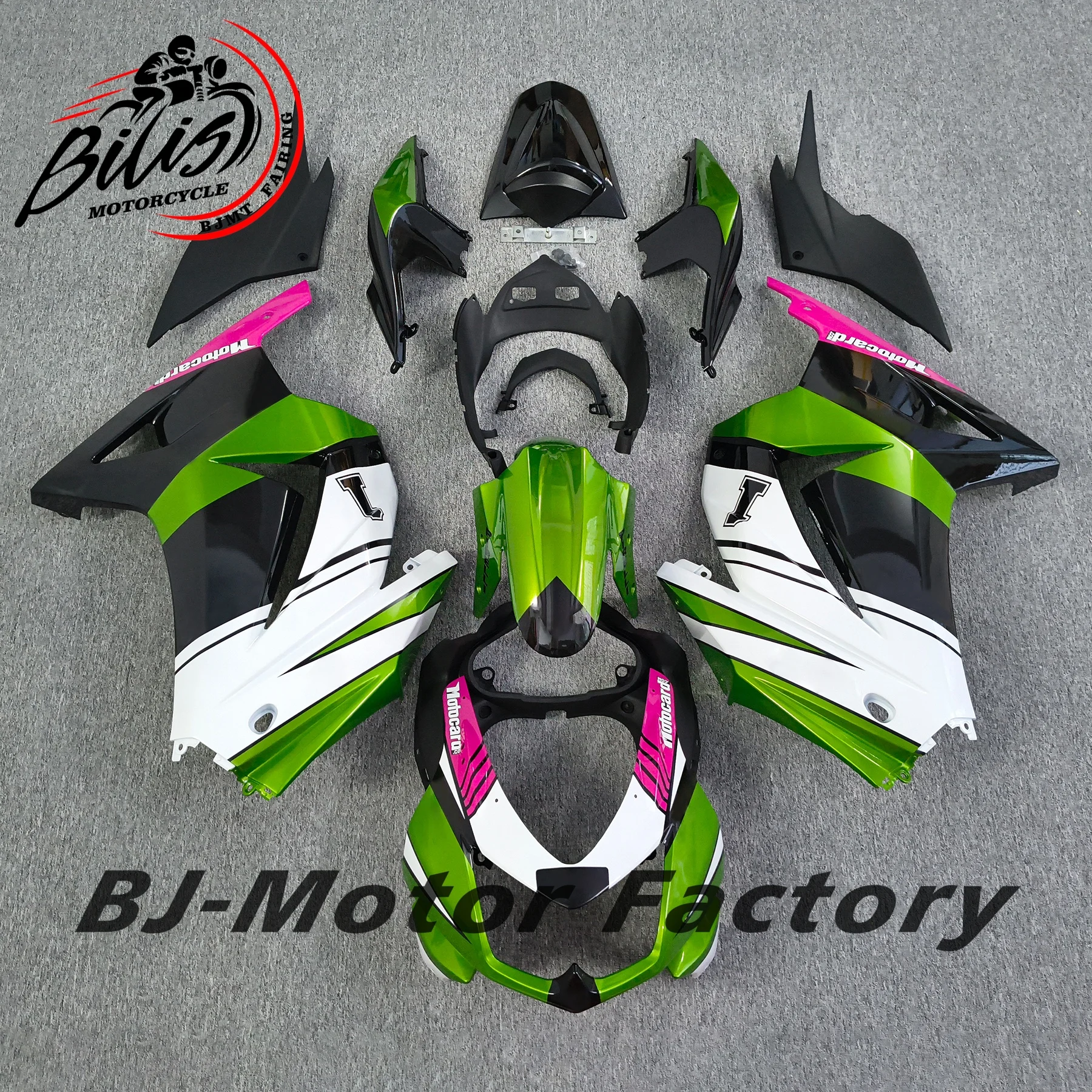 مجموعة انسيابية حقن لـ Kawasaki Ninja 250R ZX250 2008-2012 مجموعات هدايا EX250R 08-12 هيكل السيارة