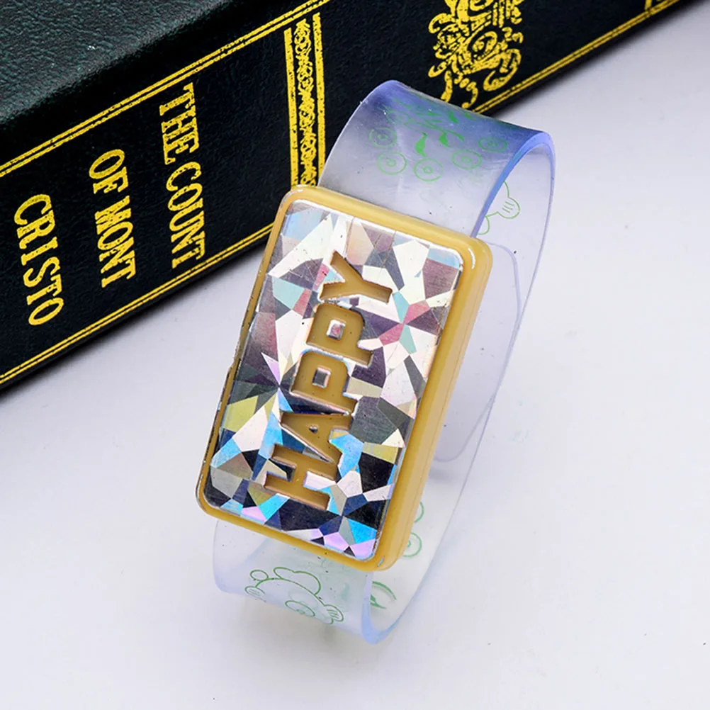 

12pcs Flashing Wristbands Led Luminous Adjustable Hand Ring Party Accessories For Festival Birthday Bar Concert (Random Color)