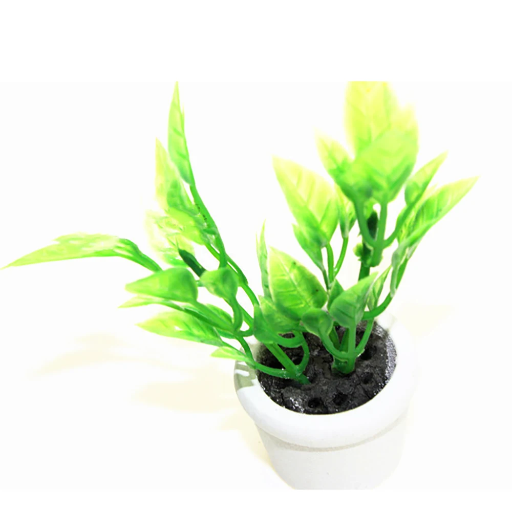 1 個 1/12 ドールハウスミニチュア鉢植えミニ緑の植物花模型玩具ドールハウスアクセサリー装飾 ob11 bjd
