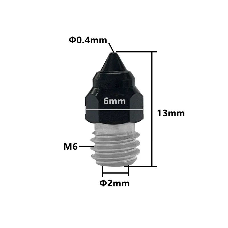 MK8 Düse CR-6 SE PTFE Überzogene Kupfer Düsen 3D Drucker Teile M6 Ender-3 S1 Messing Düse Für CR6 SE Ender 3 S1 Pro Ender 5