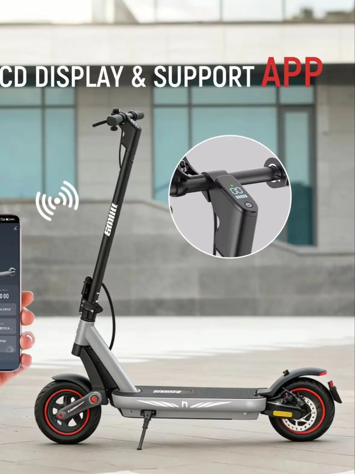 ZWHEEL E12 PLUS 2026 Neuer Elektroroller für Erwachsene, 800W 45KM/H 36V 10Ah 30KM Reichweite, 10-Zoll-Reifen, 5 Geschwindigkeitsmodi, Smart LCD-Display & APP, Pendler-E-Scooter für Erwachsene