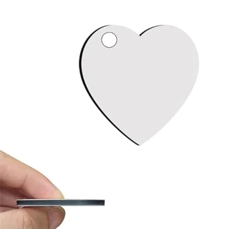 Practical-240Pcs Heart-Shaped Sublimation Keychain Blanks Double-Sided With 160 Rings And Clips Craft Set