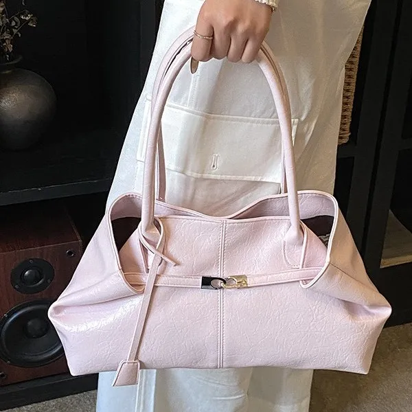 Women's New Tote Bag Sweet Style Korean New Women's Underarm Tote Bag For Summer, Stylish Large Capacity Commuter Shoulder Bag