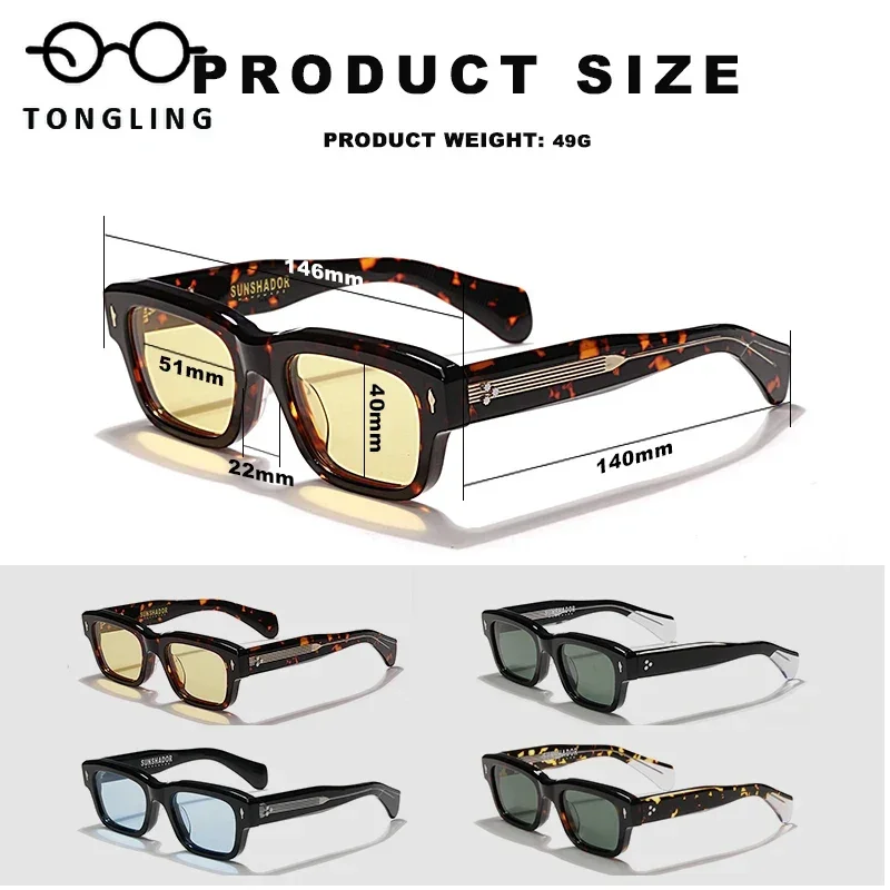 نظارات شمسية SJEFF فاخرة مصنوعة يدويًا من الأسيتات عالية الجودة للرجال UV400 تدعم الشعارات المخصصة أو العدسات الطبية