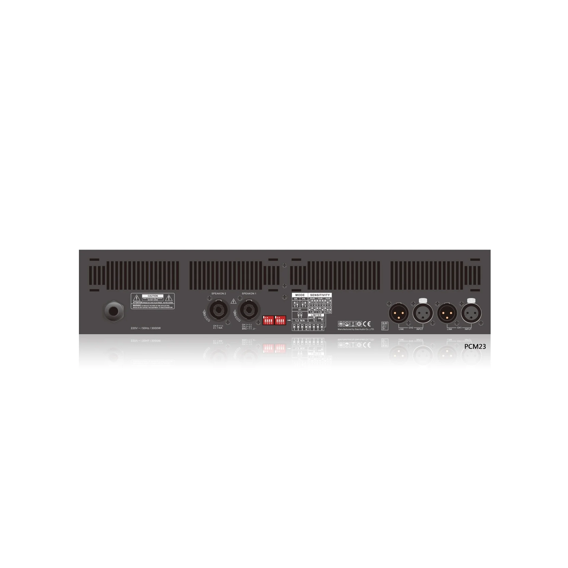

PCM Series SMPS Class I Power Amplifier, 2Ω Stable, Selectable Sensitivity, Limiter, for Touring/Line Array/Stadium