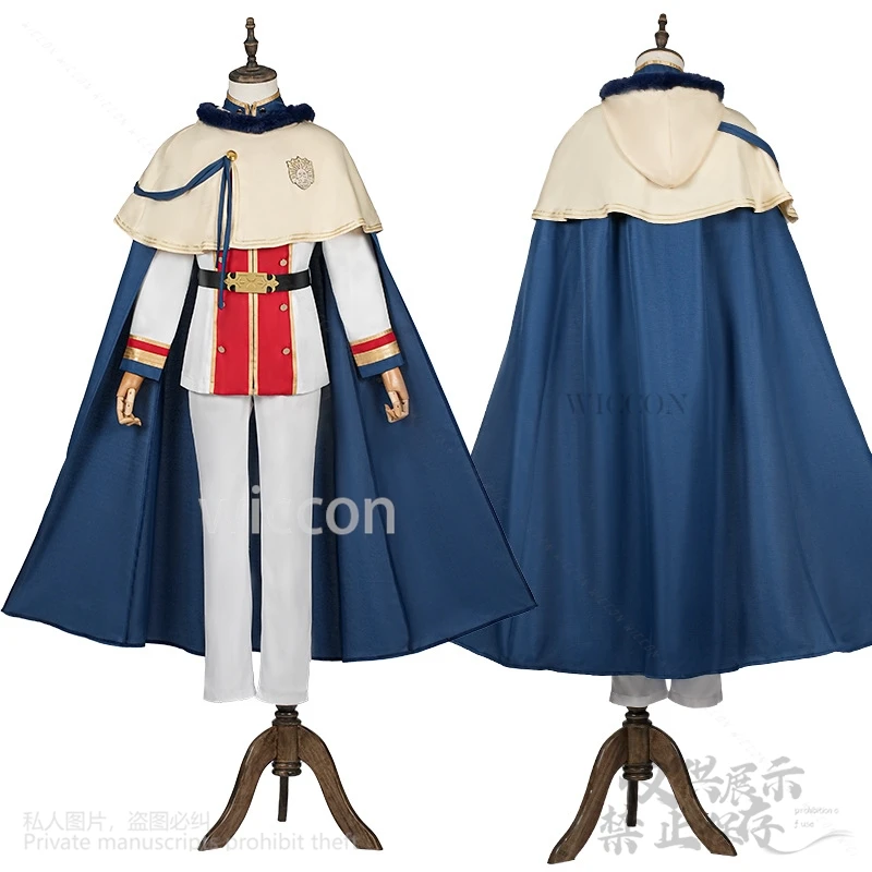 أنيمي يونو غرينبيلور الأسود تأثيري حلي البرسيم الأمير موحدة معطف الرأس السراويل الباروكات للرجل حفلة الهالوين كوس مخصصة