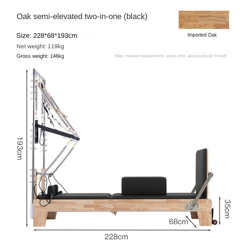 Pilates Bed, 2-In-1 Bed, 3-in-1 Bed, Pilates Five Piece Set, Large Equipment, Yoga Studio, Semi Elevated Core Bed