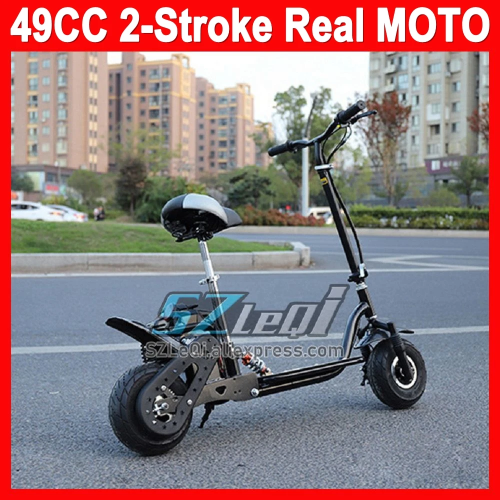 Men Women Adult Gasoline Motorcycle 49 50CC 2Stroke Engine Scooter Toy Plaything Knickknack Play Game Motorbike Racing MOTO Bike