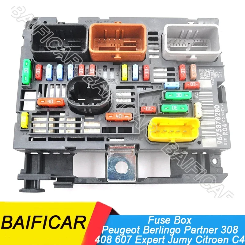 Baificar Under Bonnet Fuse Box Unit Assembly BSM-R04 R05 R20 For Peugeot Berlingo Partner 308 408 607 Expert Jumy Citroen C4