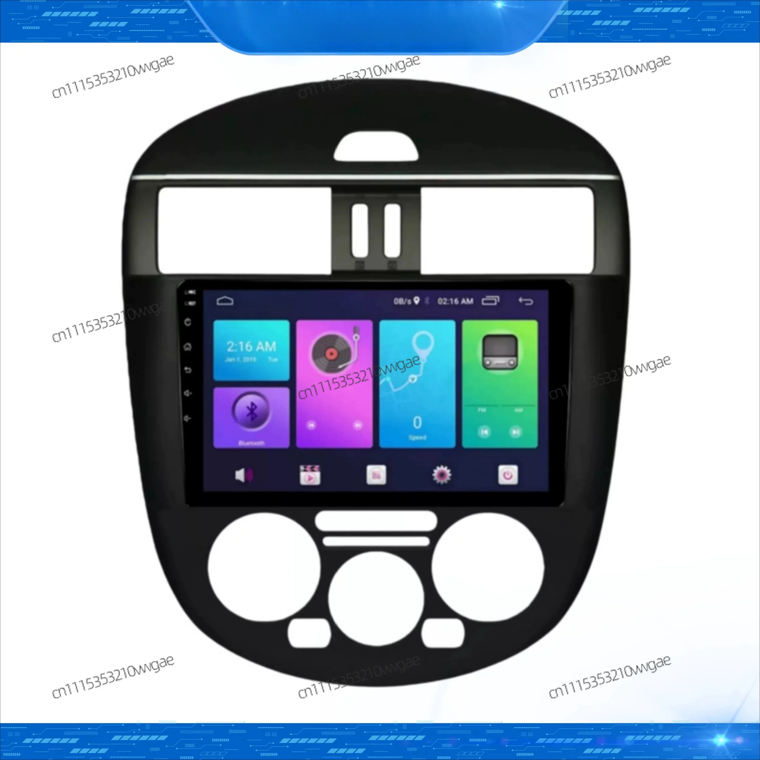 For 9 Inch Car Radio Fascia Panel for Nissan Tiida 2011-2015, Android Stereo Dash Frame, Aftermarket Dashboard Trim Kit