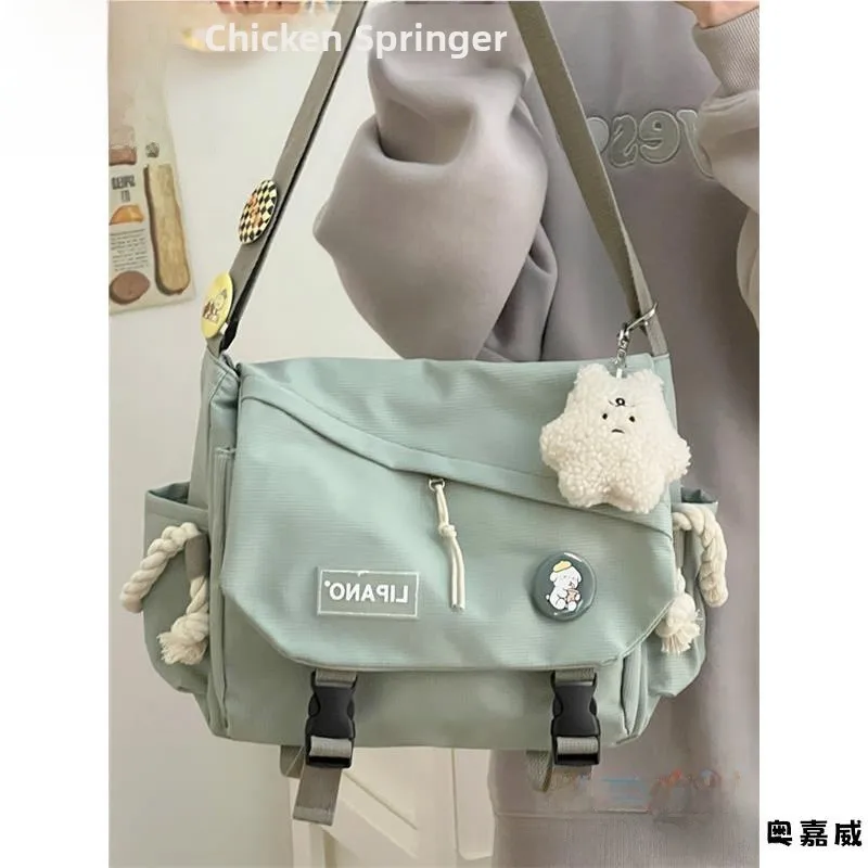

Retro Japanese Sle Workwear Crossbody Bag ex Large Capaci Menger Bag Single oulder Bapa for Students And Bus...