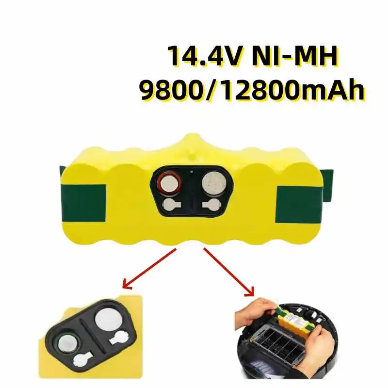 

14.4V 9800/12800mAh 100% original battery pack suitable for robotic vacuum cleaners of sweeping machines 600 780 790 870